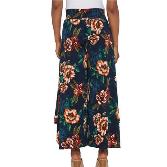 NWOT Du Jour Floral Boho Pull-On Plus Size Wide Leg Knit Pants never worn - Picture 3 of 7